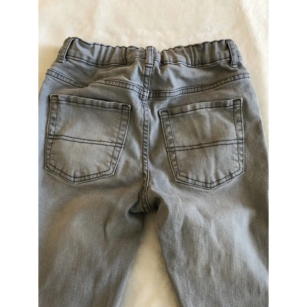 Childrens Place Skinny Gray‎ Jeans Girls Size 12 Adjustable Waist Stretch Capris